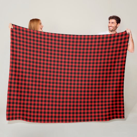 Buffalo Plaid Fleece Dekbed Deken (In situ)