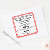 Buffalo plaid Florida chalet étiquette alimentaire (Enveloppe)