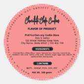 Buffalo plaid Florida chalet nourriture étiquette  (Devant)