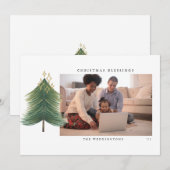 Buffalo Plaid Foto Kerstvakantie Kaart (Voorkant / Achterkant)