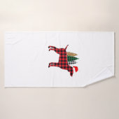 Buffalo Plaid German Pointer Dointer Tree Christma (Serviette de bain)