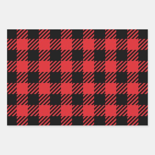 Buffalo Plaid Grand Chèque Pack papier (Devant 3)