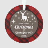 Buffalo Plaid Grand-parents First Christmas (dos)