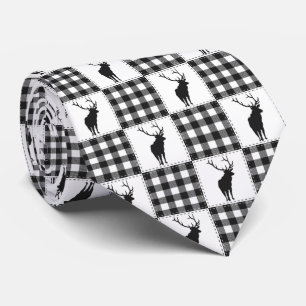 Buffalo Plaid Herten Rustieke Bos Patroon Stropdas