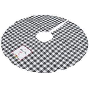 Buffalo Plaid Holly Kerstmis Familienaam Klassiek Imitatie Linnen Kerstboom Kleed