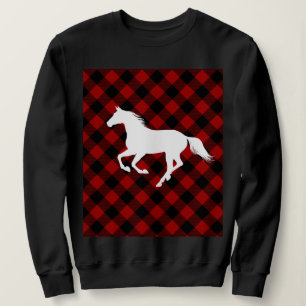 Buffalo Plaid Horse Lover (niet zo) Lelijke trui