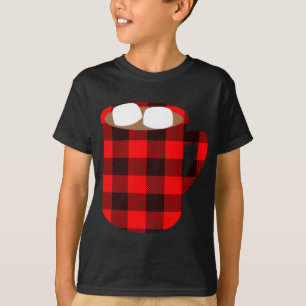 Buffalo Plaid Hot Cacao Cup met Marshmallow Chris T-shirt