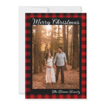 Buffalo Plaid Kerst Kaart