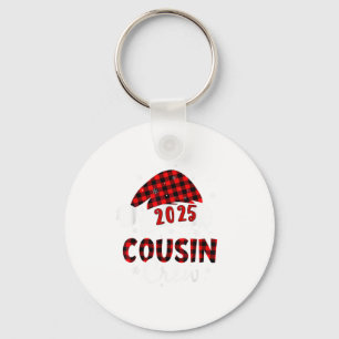 Buffalo Plaid Kerstman 2025 Cousin Crew Kerstmis X Sleutelhanger