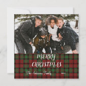 Buffalo plaid Kerstmis Feestdagenkaart (Voorkant)