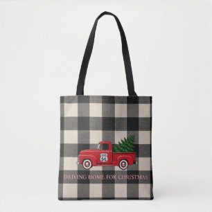 Buffalo Plaid Kerstwinkel Boodschappentas Draagtas