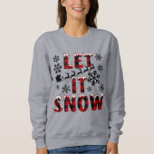 Buffalo Plaid Let It Snow Women's Sweatshirt (Devant)