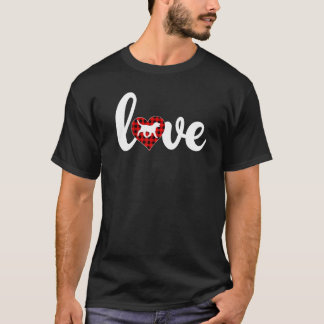 Buffalo Plaid Liefde Chesapeake Bay Retriever Vale T-shirt