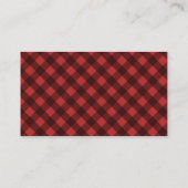 Buffalo Plaid Luier Raffle Rustiek Baby shower Enc Informatiekaartje (Achterkant)