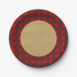 Buffalo Plaid Lumberjack Flanel Papier Borden Papieren Bordje