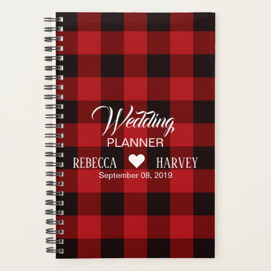 buffalo plaid mariage rustique d'hiver (Devant)