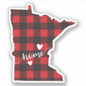 Buffalo Plaid Minnesota Sticker (Voorkant)
