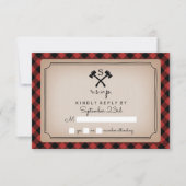 Buffalo Plaid Monogramme Ax RSVP (Devant)