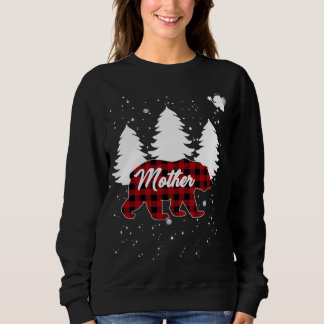 Buffalo Plaid Mother Bear Christmas Tree Pajama Fa Trui