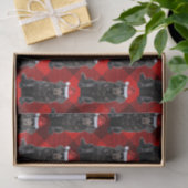 Buffalo Plaid Newfoundland Hond Kerstvakantie Tissuepapier (Geschenk)