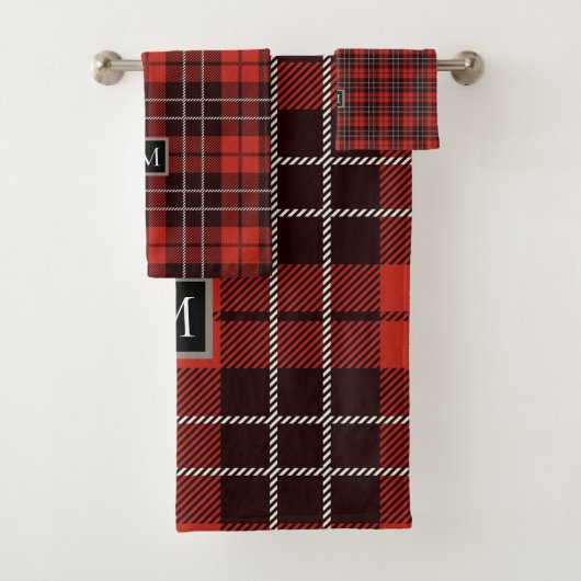 Buffalo Plaid Noël Rouge Blanc Noir Motif (En situation)