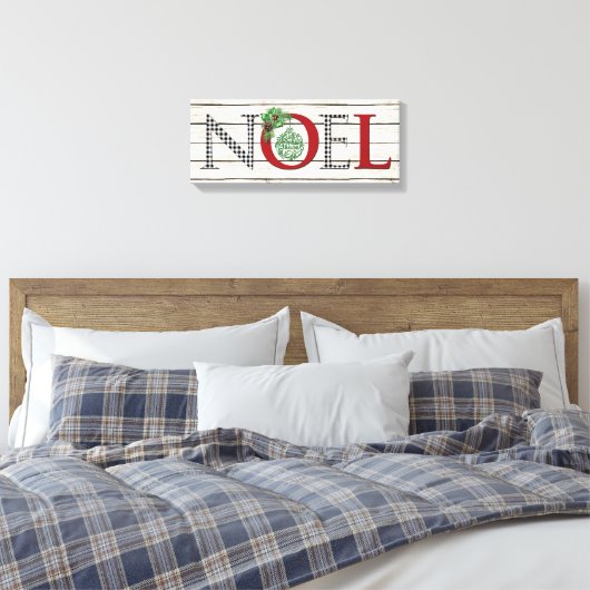 Buffalo Plaid NOEL, toile de paix Imprimer (Insitu(Chambre))