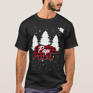 Buffalo Plaid Pap Beer Kerstboom Pyjama Familie T-shirt