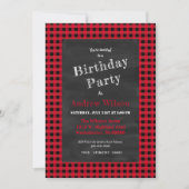 Buffalo plaid party kaart (Voorkant)