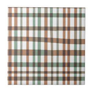 Buffalo Plaid Pastel rustieke Cottagecore huizen Tegeltje