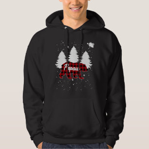 Buffalo Plaid Pepaw Beer Kerstboom Pyjama Fam Hoodie