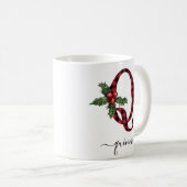 Buffalo Plaid Q Monogramme Christmas Coffee Mug (Devant droit)
