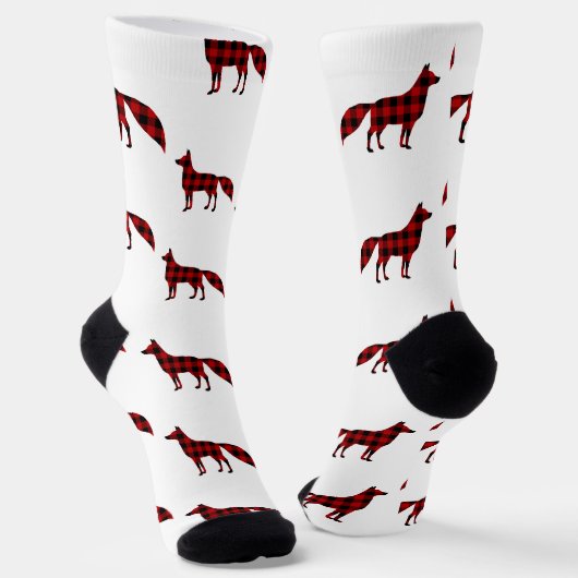 Buffalo Plaid Red Fox Sokken (Gebogen)