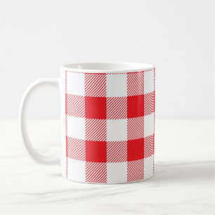 Buffalo Plaid Red White Check café Mug