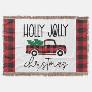 Buffalo Plaid Rode  Truck Kerst Gooi B Deken