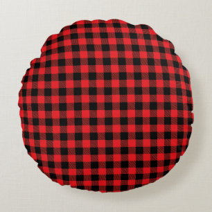 Buffalo Plaid Rond Kussen