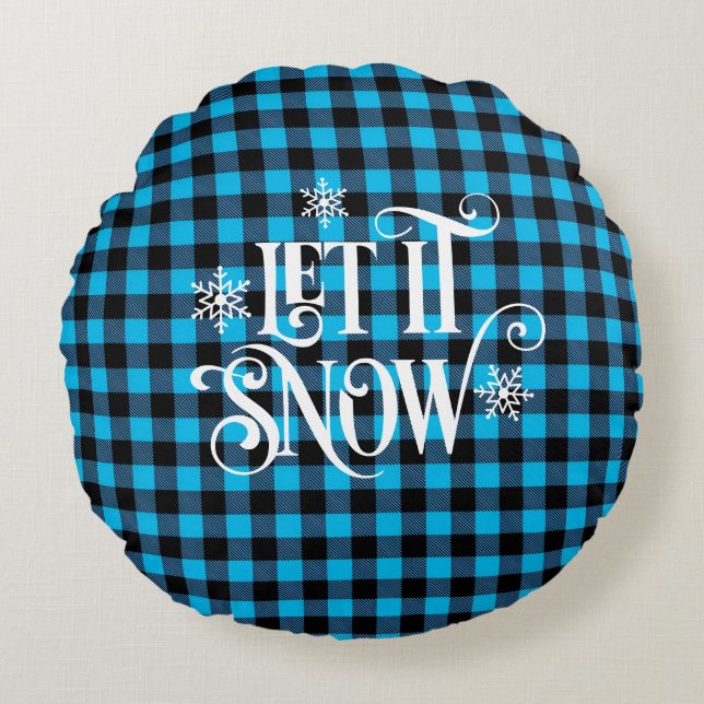 Buffalo Plaid Rond Kussen (Voorkant)