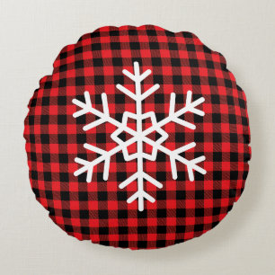 Buffalo Plaid Rond Kussen