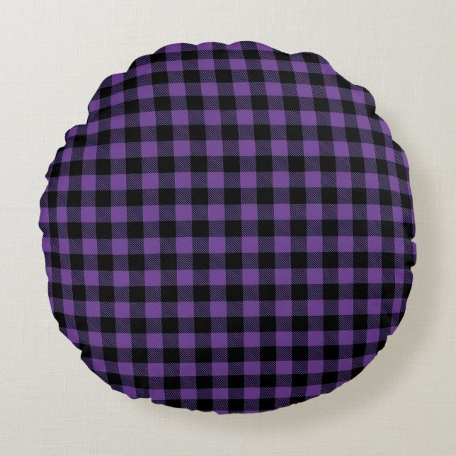 Buffalo Plaid Rond Kussen (Voorkant)