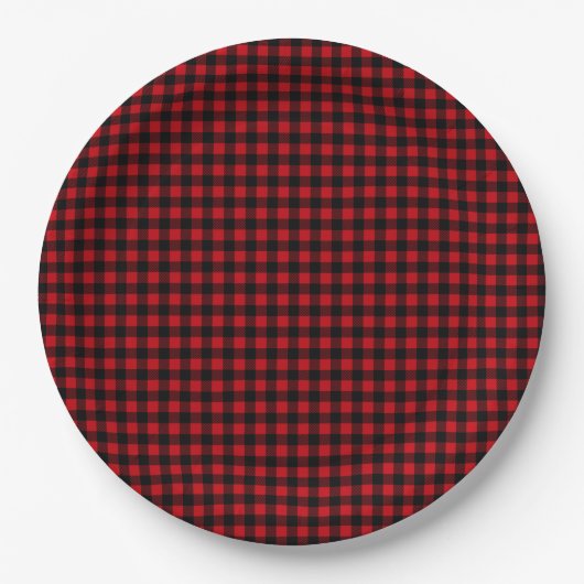 Buffalo Plaid Rustic Cabin Papieren Bordje (Voorkant)