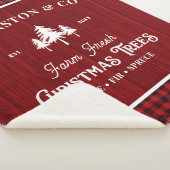 Buffalo Plaid Rustieke Kerstboom Boerderij Sherpa Deken (3/4)