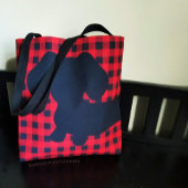Buffalo Plaid Sac messenger noir et rouge