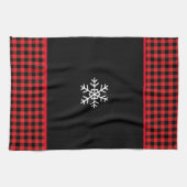 Buffalo Plaid Snowflake Theedoek (Horizontaal)