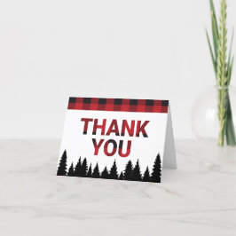 Buffalo Plaid Thank You Card Bedankkaart
