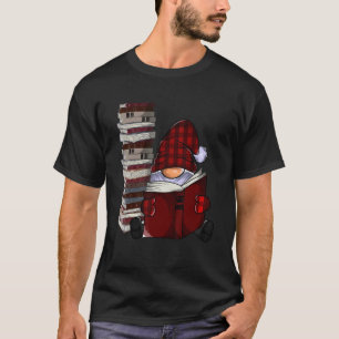 Buffalo Plaid Tuinkabouter Leest Boeken Kabouters T-shirt