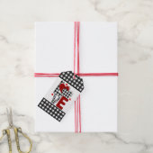 Buffalo Plaid Valentines Love  Cadeaulabel (Met Touw)