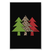 Buffalo Plaid Vrolijke Kerstboom Familie Matching Foto Afdruk (Voorkant)