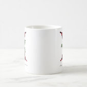 Buffalo Plaid X Monogram Christmas Coffee Mug (Centre)