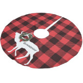 Buffalo Play Elk Silhouette met aangepaste naam Kerstboom Rok (Gekanteld)