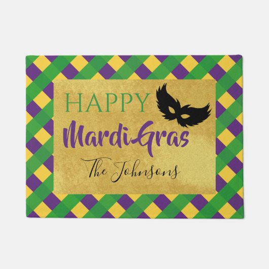 Buffalo Play Mardi Gras Style Deurmat (Voorkant)