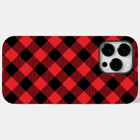 Buffalo Plays Red Black Case-Mate iPhone Case (Achterkant (horizontaal))